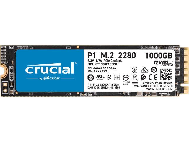 Crucial P1 1TB 3D NAND NVMe M.2 SSD - CT1000P1SSD8
