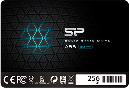 Silicon Power 256GB SSD 3D NAND A55 SLC Cache Performance Boost SATA III 2.5"(SP256GBSS3A55S25)
