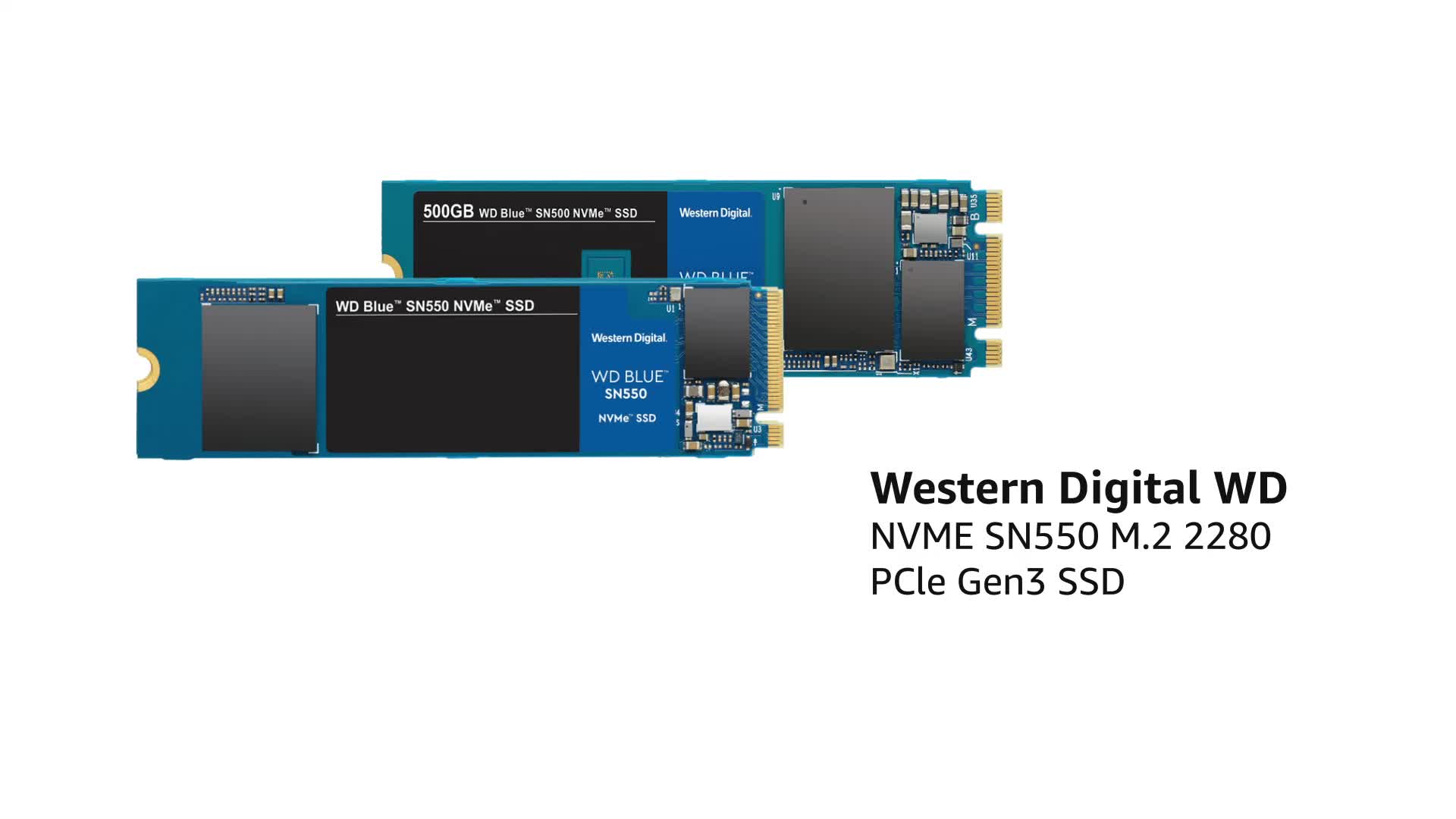 Western Digital WD SN550 250GB NVMe Internal SSD WDS250G2B0C Blue